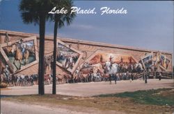 Cracker Cattle Drive Mural, Lake Placid, Florida Postcard