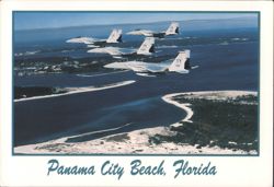 F-15 Eagles over Shell Island, Panama City Beach, FL Postcard