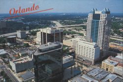 Orlando Skyline with Sun Bank and Barnett Bank Buildings Postcard