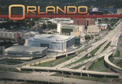 Orlando Cityscape with Amway Center Postcard