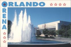 Orlando Arena and Fountain Postcard