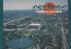 Orlando, FL: Aerial of O-Rena and City Skyline Postcard