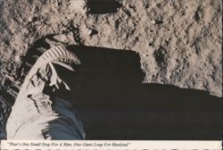 Apollo 11 Moon Landing, Armstrong's First Step Postcard