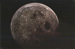Apollo 8 Moon View, Nearly Full Moon Postcard