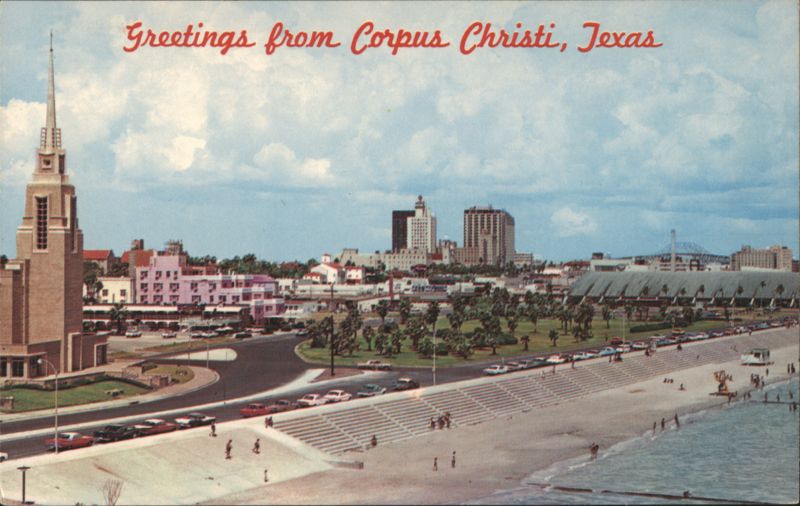Greetings from Corpus Christi, Texas Skyline Don B. Whaley