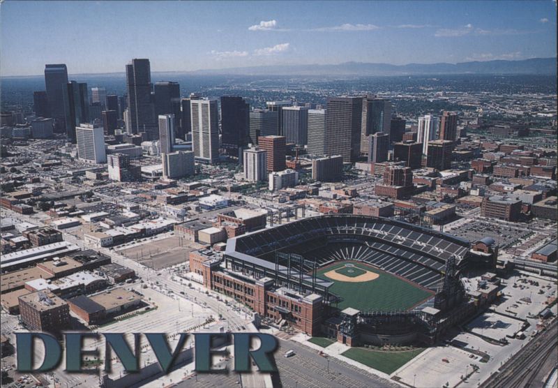 Denver Baseball Stadium and Skyline Colorado James Blank