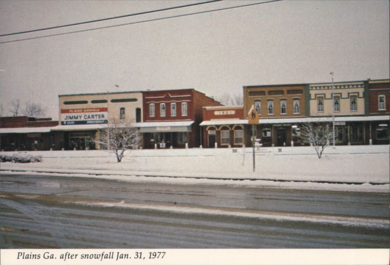 Plains, GA after snowfall, Jan. 31, 1977 Georgia George F. Williams, Jr.