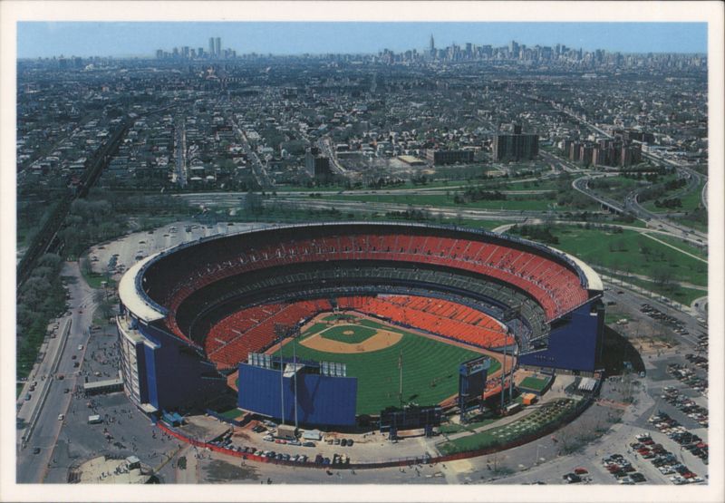 Aerial view of Shea Stadium, Flushing Meadows Park, Queens New York