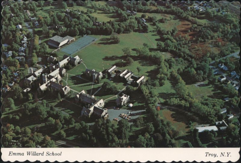 Aerial View, Emma Willard School Campus Troy New York