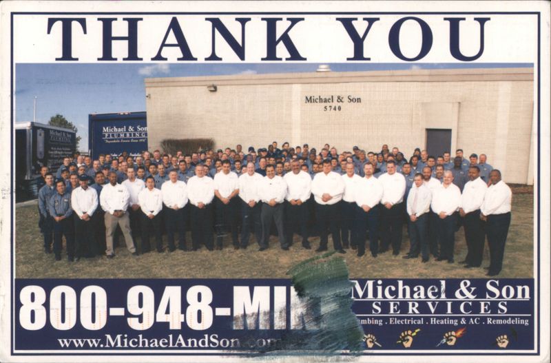 Michael & Son Services Employees Group Thank You Alexandria Virginia
