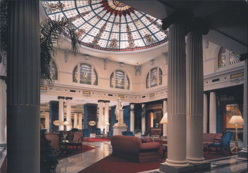 The Jefferson Hotel's Palm Court with Thomas Jefferson Sculpture Richmond Virginia