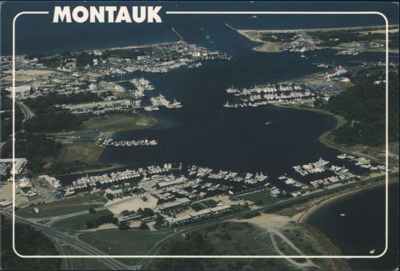 Aerial View of Montauk Harbor, Long Island, NY New York