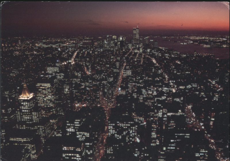 New York, New York, Downtown View at Sunset