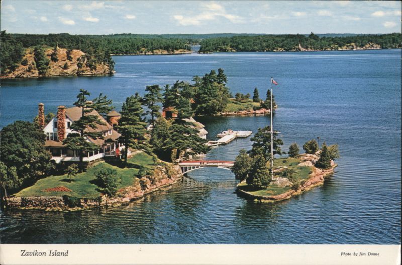 Zavikon Island and Connecting Bridge, 1000 Islands Thousand Islands New York
