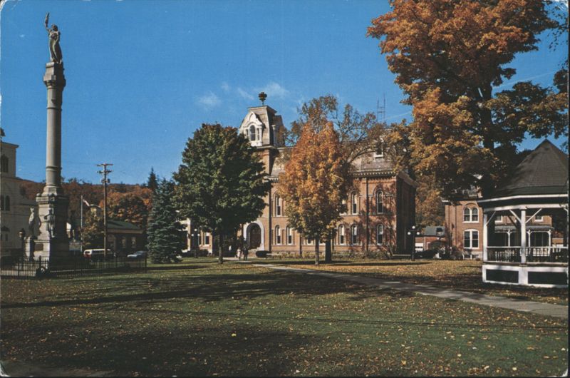 Courthouse Square, Delhi, NY in Autumn New York Bob Wyer