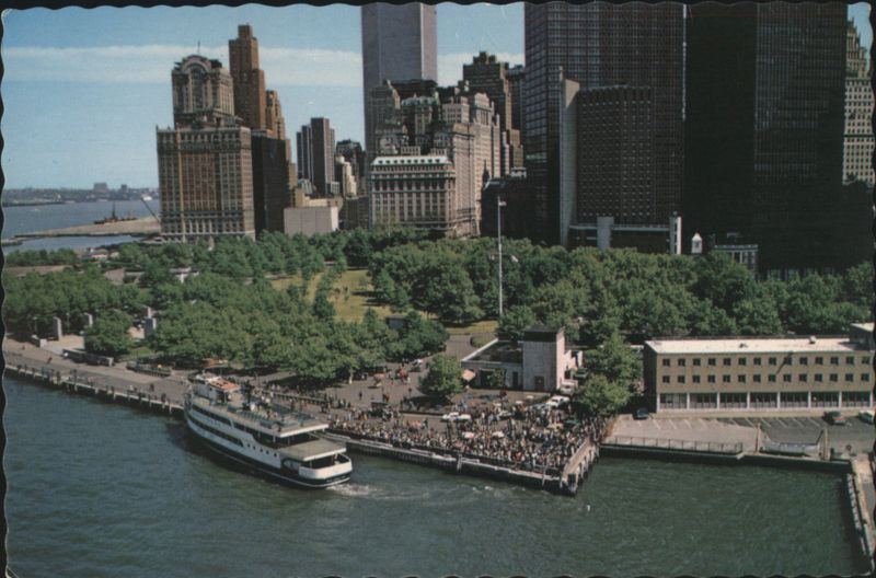 Lower Manhattan's Battery Park, High Rise Office Buildings New York City