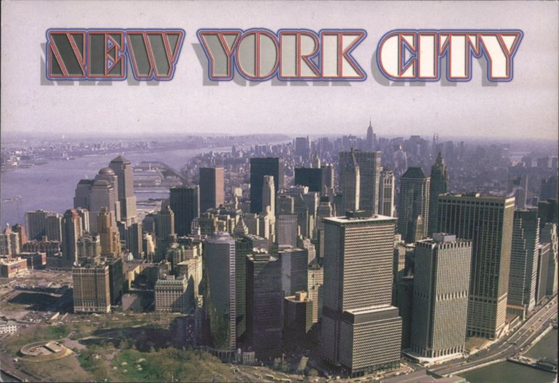 New York City, Aerial View of Lower Manhattan