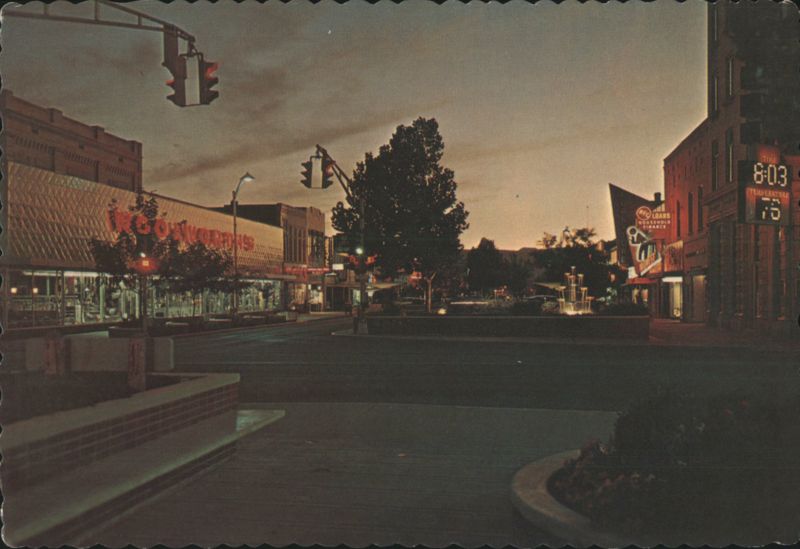 Main Street at Night, Grand Junction Colorado Wm. P. Sanborn