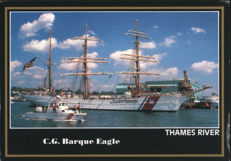 C.G. Barque Eagle on the Thames River New London Connecticut