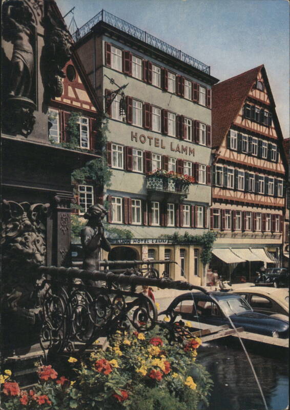 Hotel Lamm at Historic Marketplace, Tübingen Germany