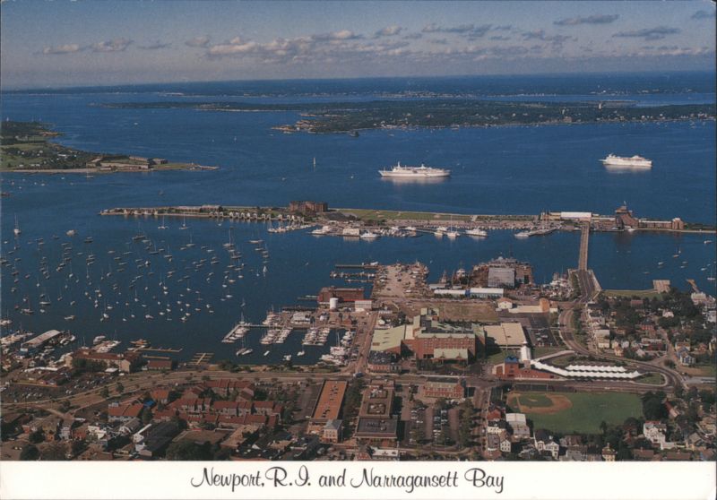 Aerial View of Newport, R.I. and Narragansett Bay Rhode Island