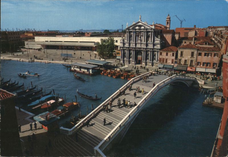 Venezia - Stazione, Chiesa e Ponte degli Scalzi Italy