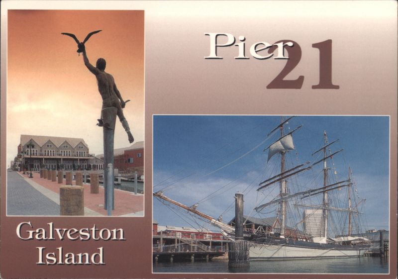 Pier 21 and Tall Ship ELISSA, Galveston Island Texas