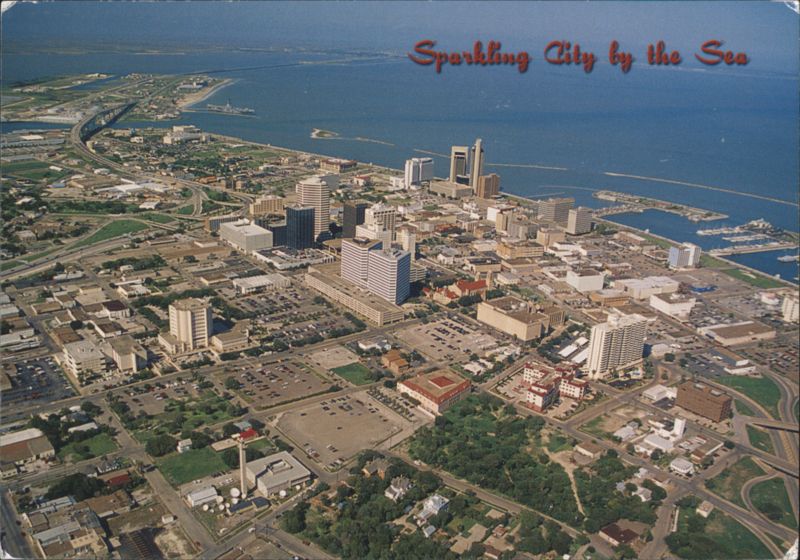 Aerial View of Corpus Christi, Sparkling City by the Sea Texas