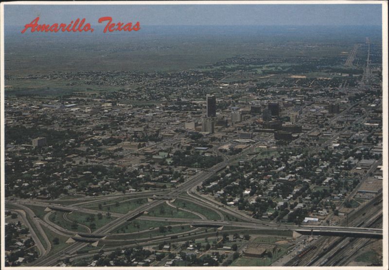 Aerial View of Downtown Amarillo, Texas Bob Petley