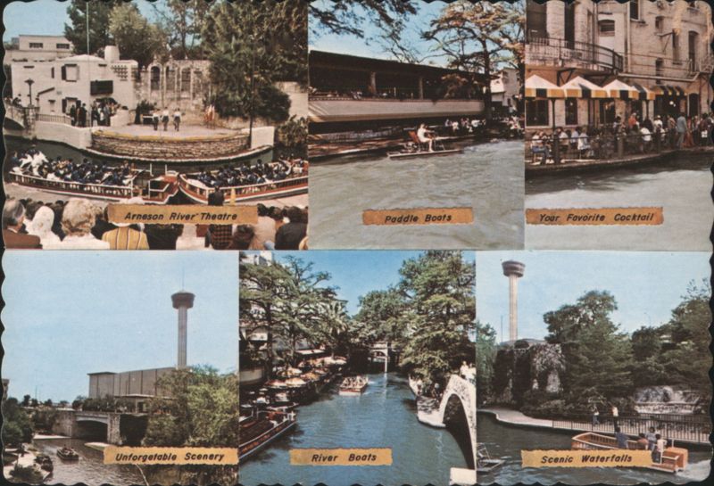 Paseo del Rio The River Walk Scenes, San Antonio Texas