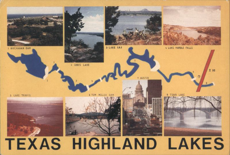 Texas Highland Lakes: Buchanan, Inks, LBJ, Travis, Austin