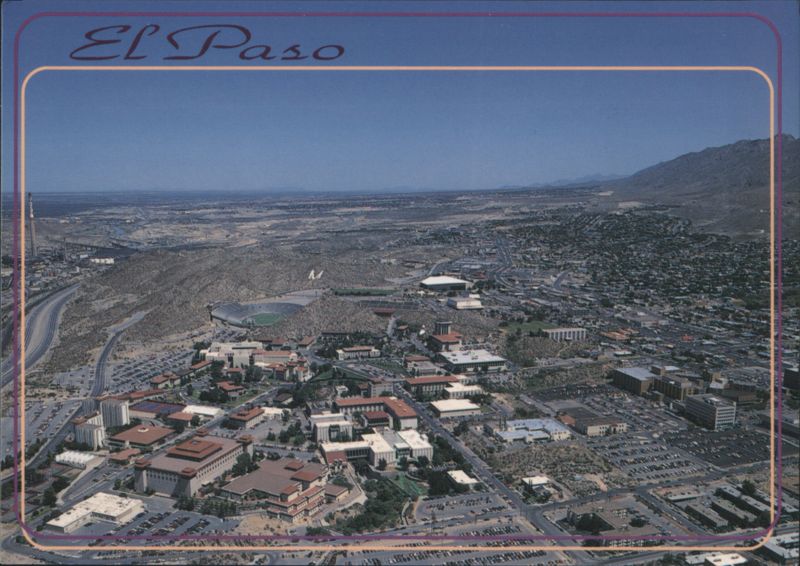 El Paso, Lower West Side, Rio Grande River & Sun Bowl Texas