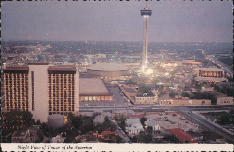 Night View of Tower of the Americas San Antonio Texas