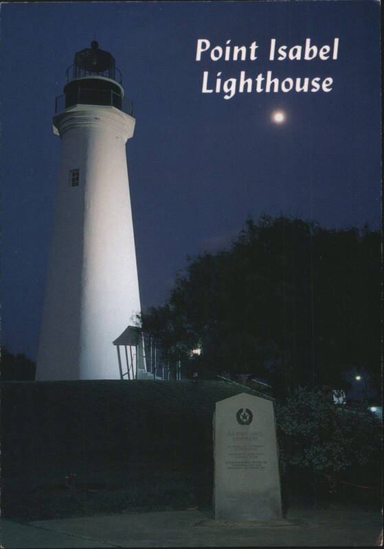 Point Isabel Lighthouse at Night Port Isabel Texas