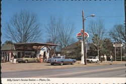 Billy Carter's Service Station, Plains, GA Postcard
