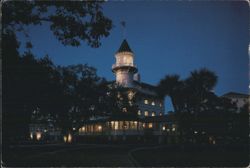 Jekyll Island Club Hotel at Night, Jekyll Island, GA Postcard