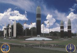 Missile Display, Strategic Weapons Facility Atlantic Postcard