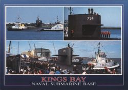 USS Tennessee (SSBN-734) at Kings Bay Naval Submarine Base Postcard