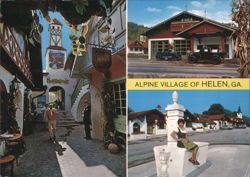 Alpine Village of Helen, GA - Multi-view Postcard
