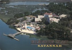 Wilmington Island, Savannah - Sheraton Resort Aerial View Postcard