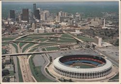 Atlanta-Fulton County Stadium and Skyline Postcard