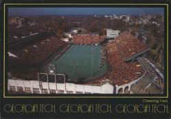 Georgia Tech Fans at Grant Field, Georgia Tech-Georgia Game Postcard
