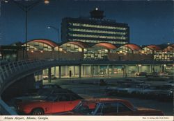 Atlanta Airport at Night Postcard