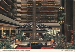 Fabulous Regency Hyatt House, Atlanta, Georgia Postcard