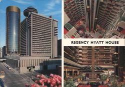 Regency Hyatt House Atlanta GA Atrium Chrome Postcard Postcard