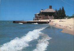 The Beach House, Ludington State Park, Lake Michigan Postcard