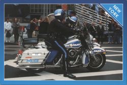 NYPD Highway Patrol in Midtown Manhattan Postcard