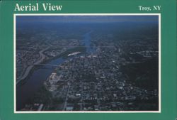 Aerial View, Troy, NY Postcard