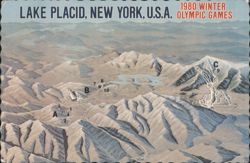 Lake Placid, New York, U.S.A. 1980 Winter Olympic Games Postcard