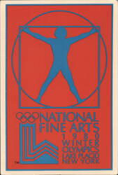 National Fine Arts 1980 Winter Olympics, Lake Placid, New York Postcard